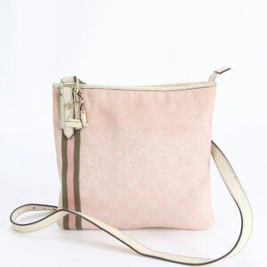 Gucci GG Canvas with Charm Leather Shoulder Bag Crossbody Tote